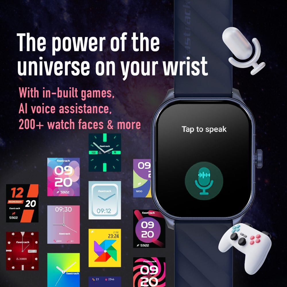 Fastrack Reflex Power|Màn hình cong Super AMOLED 1,96"|Gọi BT SingleSync|Độ phân giải pixel 410 x 502|IP68 WR