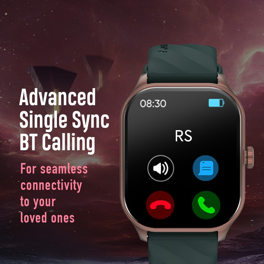 Fastrack Reflex Power|1.96" Super AMOLED Arched Display|SingleSync BT Calling|410 x 502 Pixel Resolution|IP68 WR