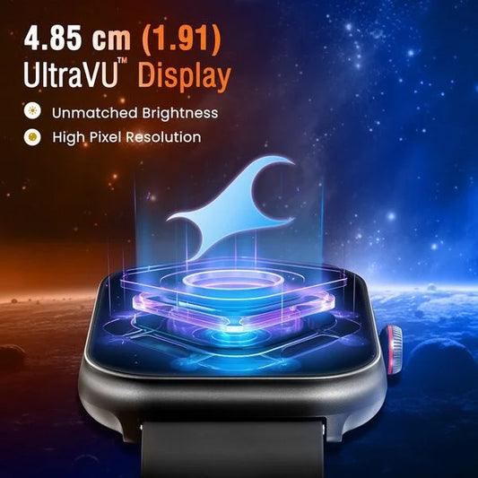 Fastrack Kruz+ 4.85 CM Super HD Display with Functional Crown and Auto Multisport Recognition Smart Watch for Unisex 38104PP01