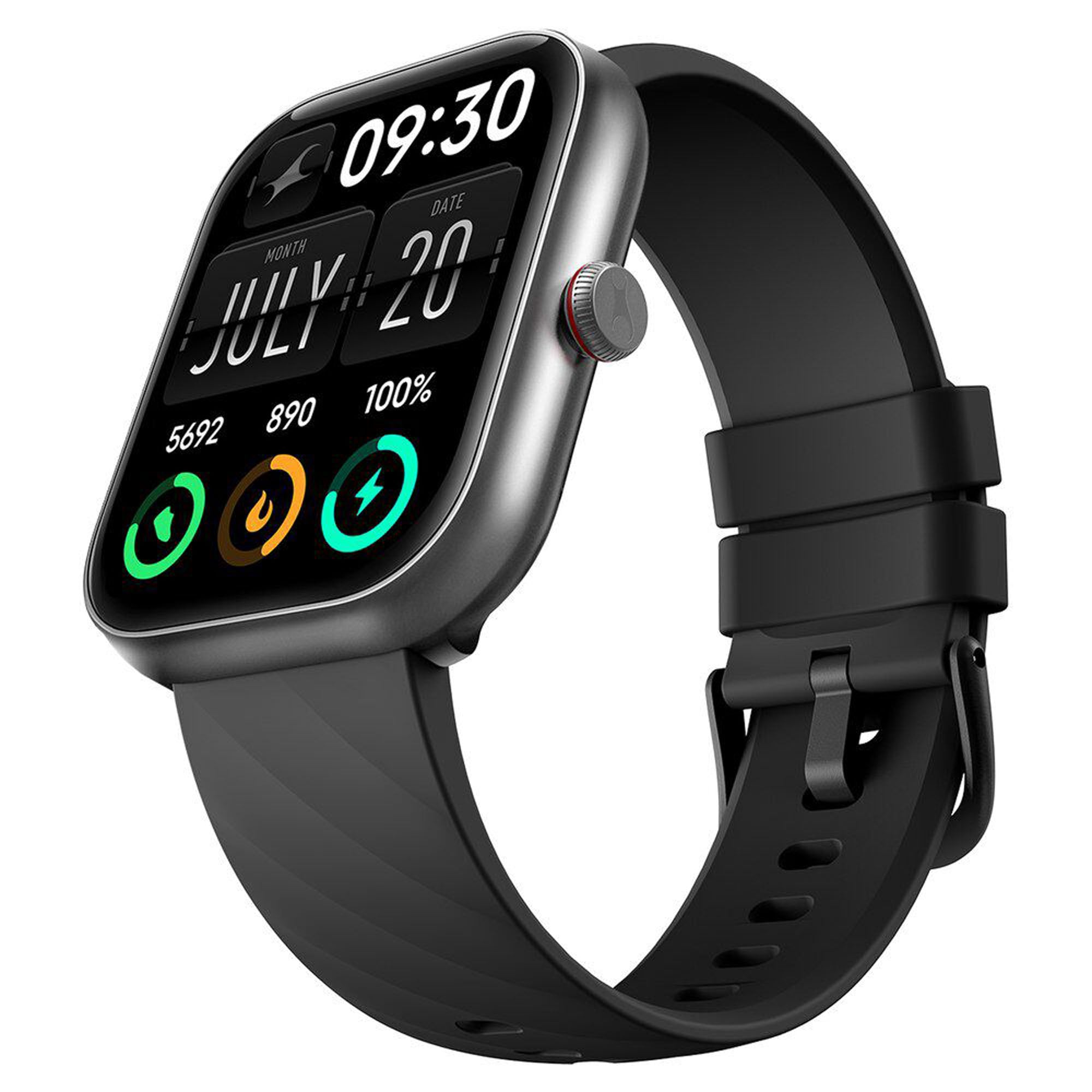 Fastrack Kruz+ 1.91 Inch Super HD Display Smart Watch for Unisex With Black Silicone Strap