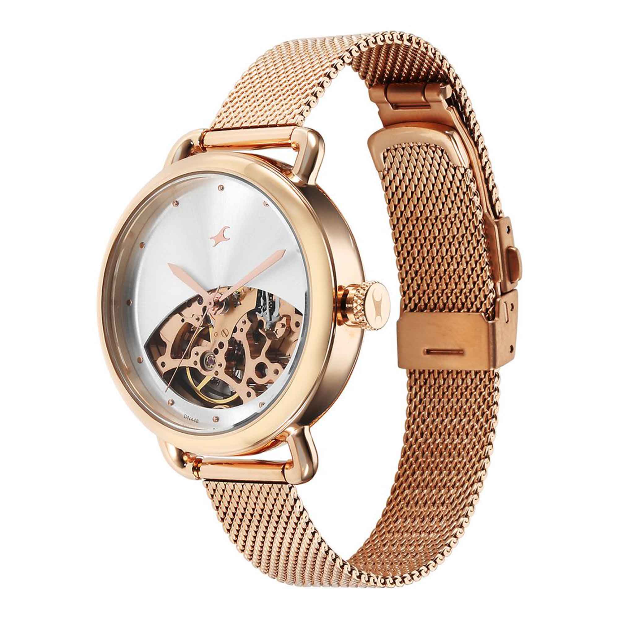 Fastrack Automatics Silver Dial Stainless Steel Strap Watch for Girls