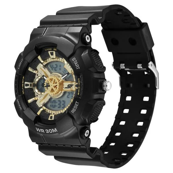 SF Bold Black & Gold Design Men's Watch - Perfect Blend of Elegance and Strength 77137PP02