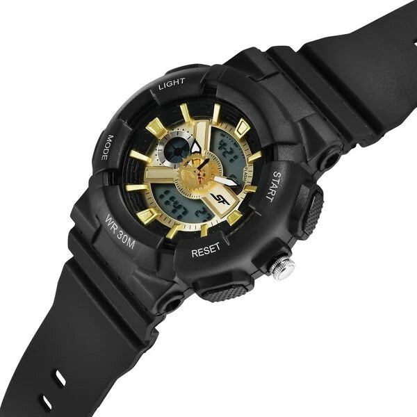 SF Striking Black & Gold Gear Unisex Watch - Unique Aesthetic with Robust Performance 87057PP04