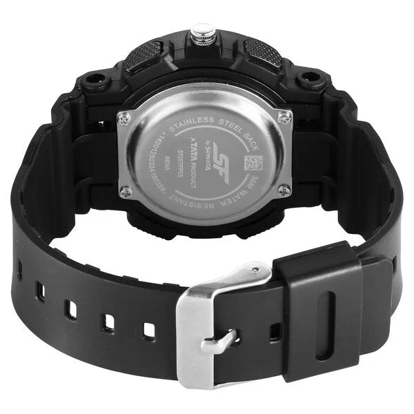 SF Unisex Classic Black Watch with Silver Accents - Timeless Elegance for Every Occasion 87057PP05