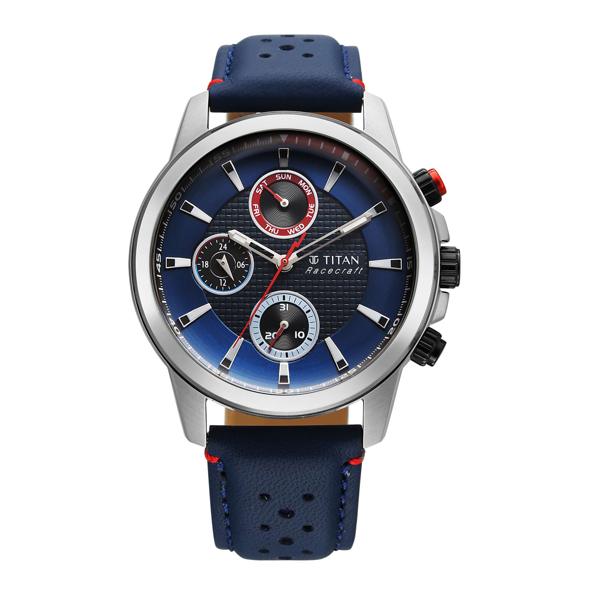 Titan Men Race Craft Stainless Steel Round Shape Watches(90152KL01)