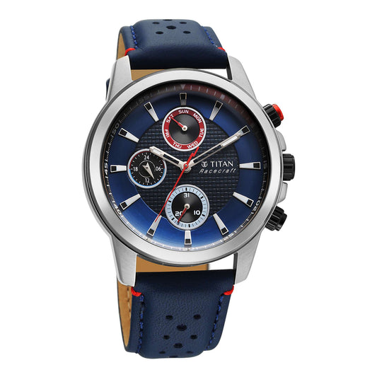 Titan Men Race Craft Stainless Steel Round Shape Watches(90152KL01)