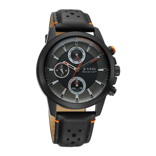 Titan Men Race Craft Stainless Steel Round Shape Watches(90152KL02)