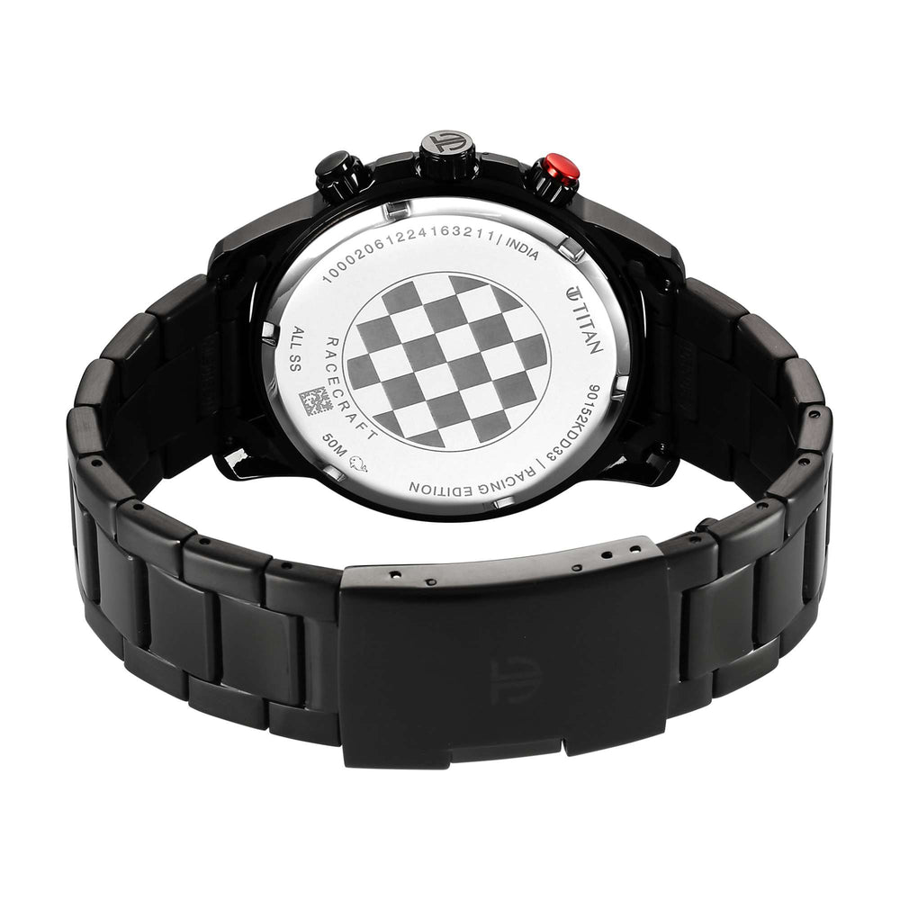 Đồng hồ Nam TITAN Race Craft dây thép không gỉ mặt màu đen - 90152KM01