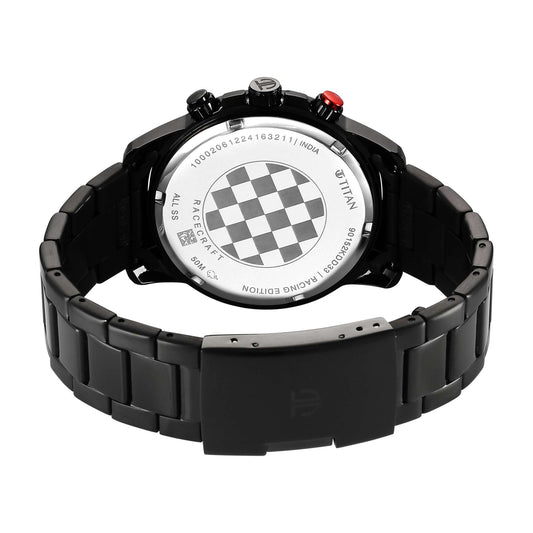 Đồng hồ Nam TITAN Race Craft dây thép không gỉ mặt màu đen - 90152KM01