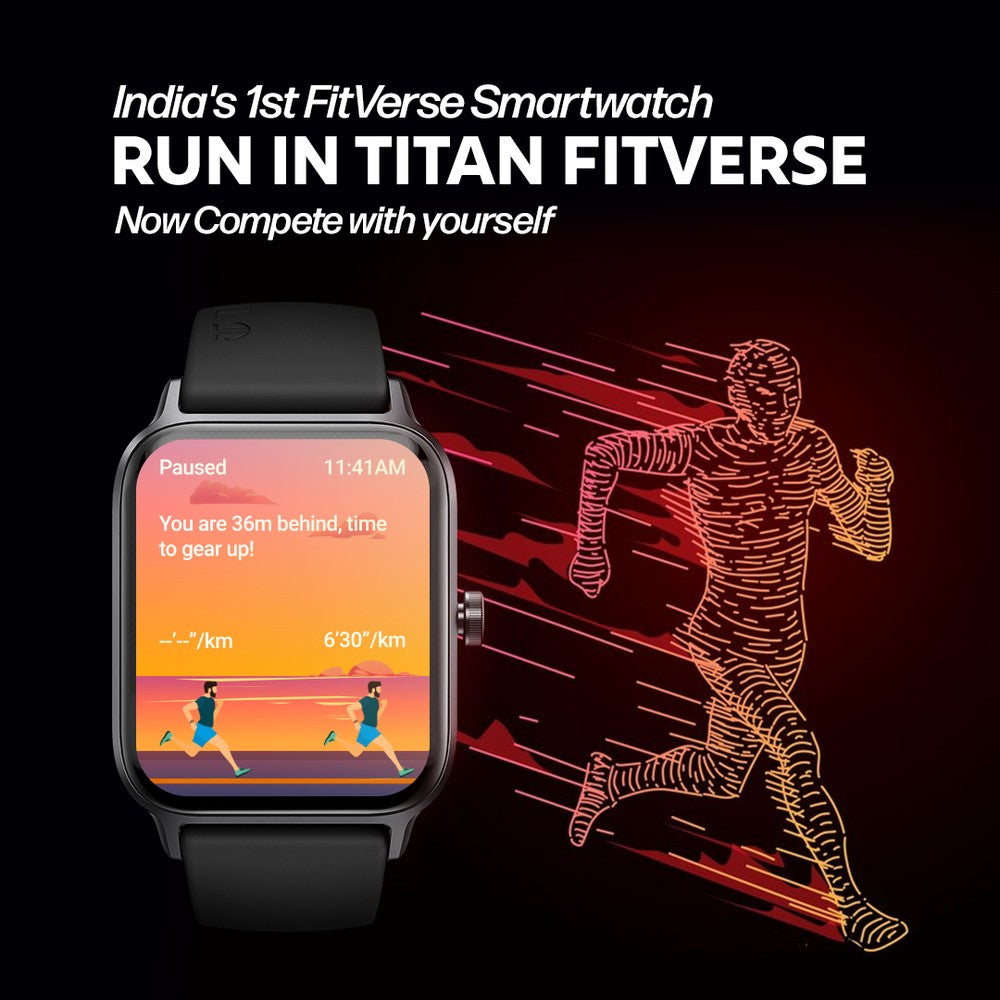 Titan Traveller với màn hình AMOLED 4,52 cm, BT Calling, đồng hồ thông minh FitVerse đầu tiên của Ấn Độ có dây đeo bằng da màu nâu