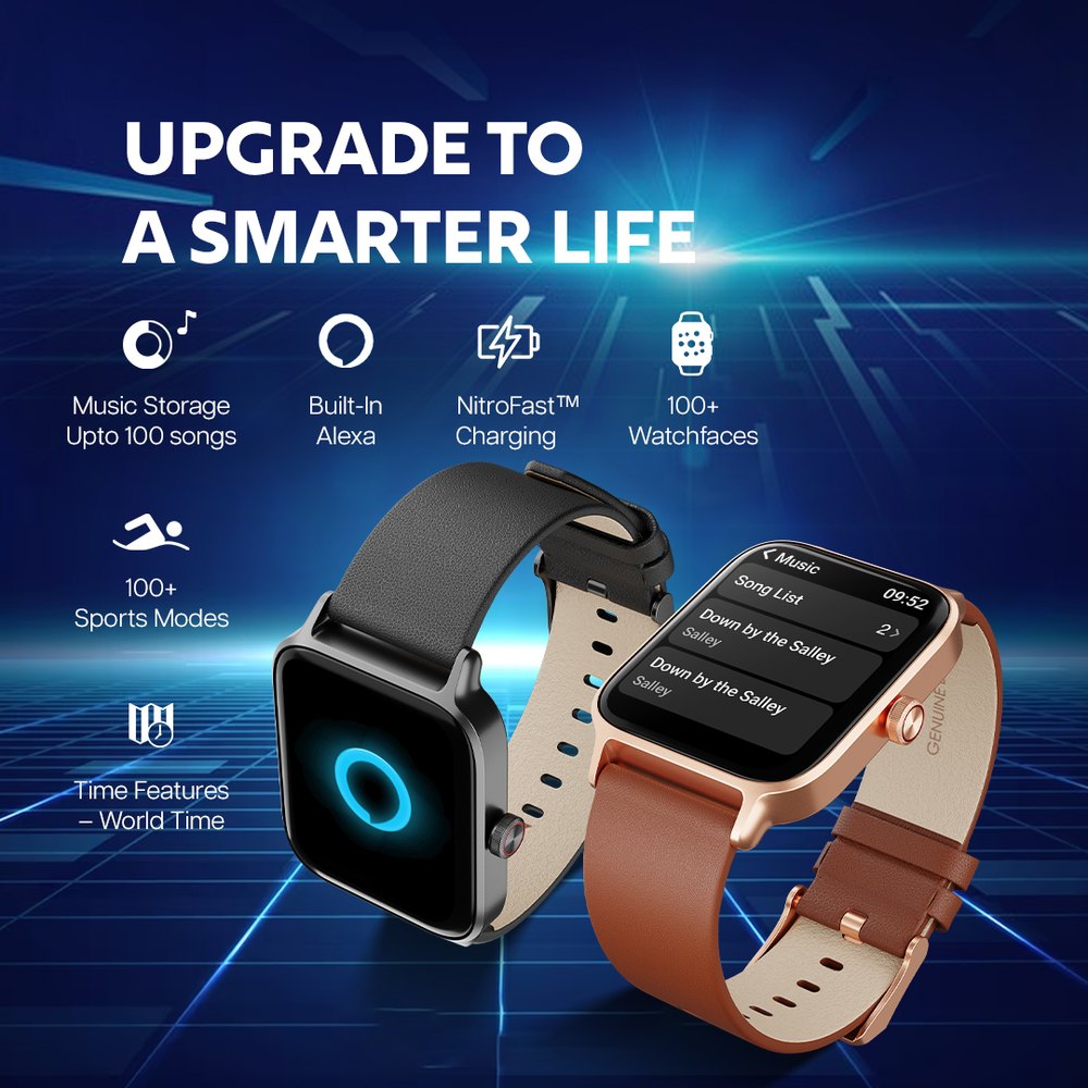 Titan Traveller với màn hình AMOLED 4,52 cm, BT Calling, đồng hồ thông minh FitVerse đầu tiên của Ấn Độ có dây đeo bằng da màu nâu