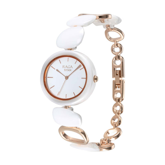 Titan Raga Ceramics Upgrades Strap Material Ceramic Dial Colour White 95146KD05