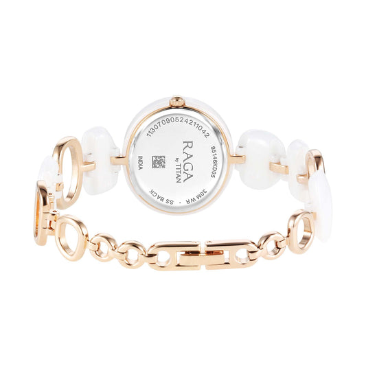 Titan Raga Ceramics Upgrades Strap Material Ceramic Dial Colour White 95146KD05