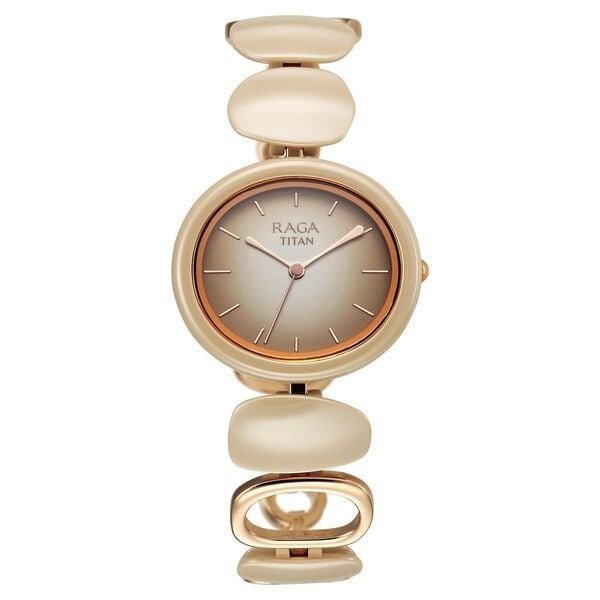 Titan Raga Ceramics Upgrades Strap Material Ceramic Dial Colour Brown 95146KD06