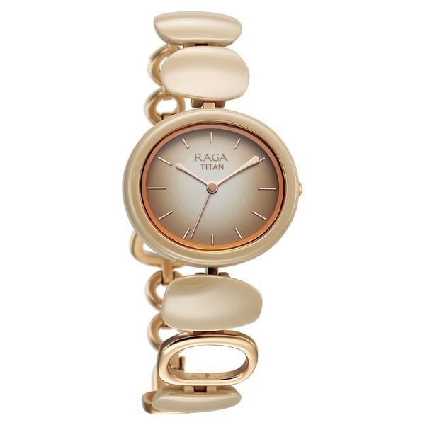 Titan Raga Ceramics Upgrades Strap Material Ceramic Dial Colour Brown 95146KD06