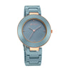 Titan Purple Ceramics Blue Dial Analog Ceramic Strap Watch for Women 95189kc05