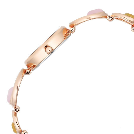 Titan Raga New You Quartz Analog Mother Of Pearl Citrine and Rose Quartz stones Strap for Women 95194WM01