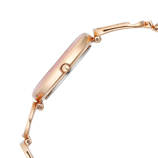 Titan Raga New You Quartz Analog Mother Of Pearl Dial Rose Quartz stone Strap Watch for Women