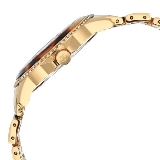 Đồng hồ Nữ TITAN Ladies Purple Ceramics dây thép không gỉ & ceramic mặt màu nâu - 95218KD01