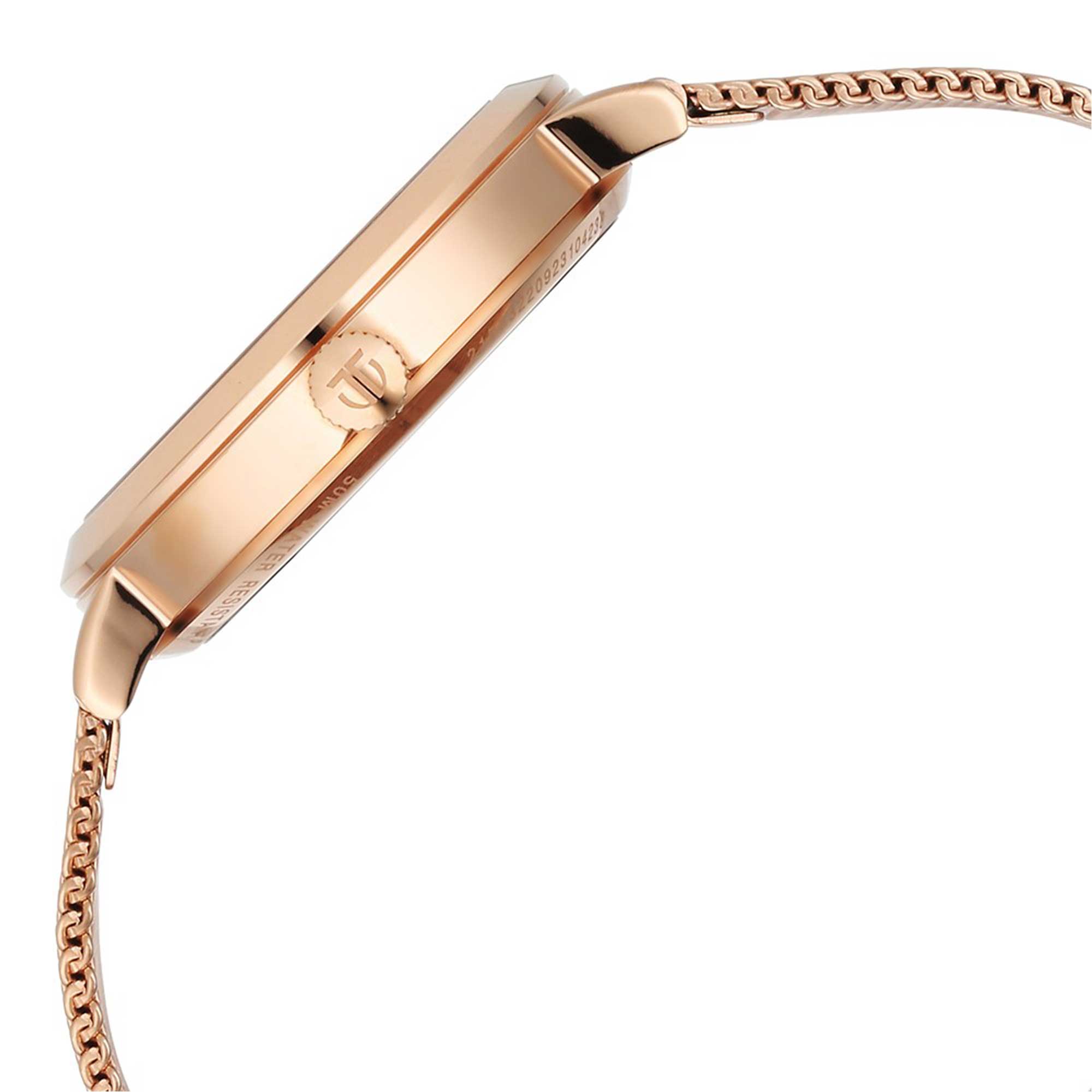 Titan Purple Abstract Quartz Analog Rose Gold Stainless Steel Strap for Women-95228WM01