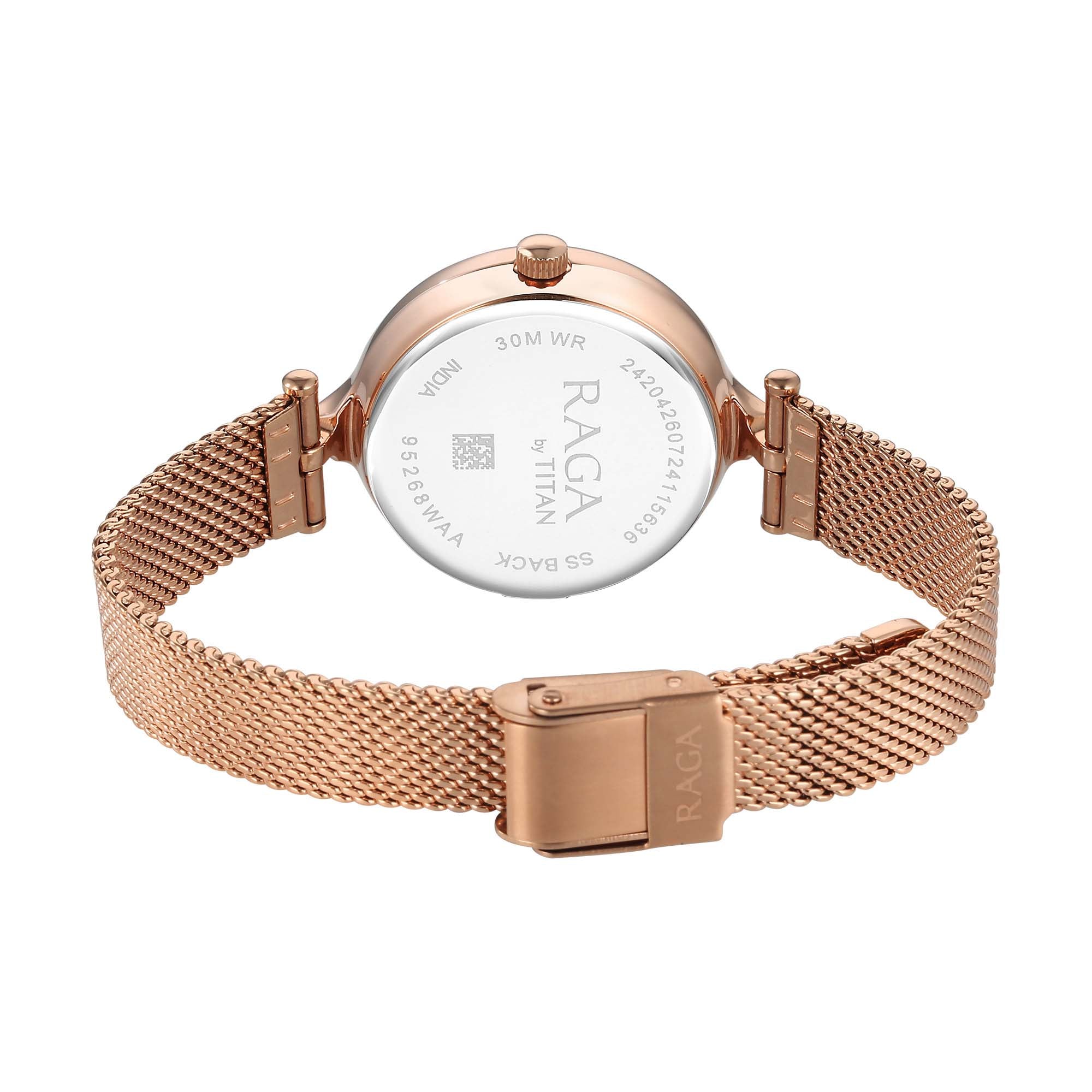 Titan Raga Showstopper 2.0 Case Material Stainless Steel ShapeRound Women Watch (95268WM01)