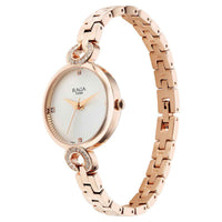 Đồng hồ Nữ TITAN Titan Raga Showstopper Quartz Analog White Dial Metal Strap Watch for Women dây thép không gỉ mặt màu trắng - 95278WM01