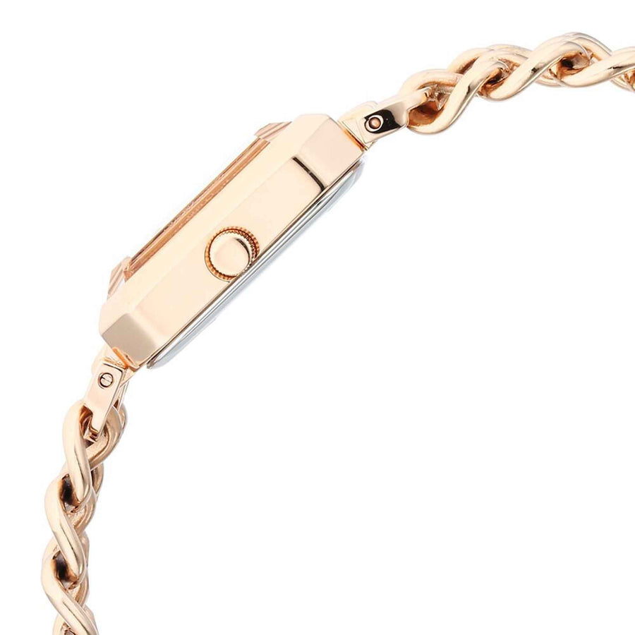 Đồng hồ Nữ TITAN Titan Raga Showstopper Quartz Analog Rose Gold Dial Metal Strap Watch for Women dây thép không gỉ mặt màu vàng hồng - 95283WM01