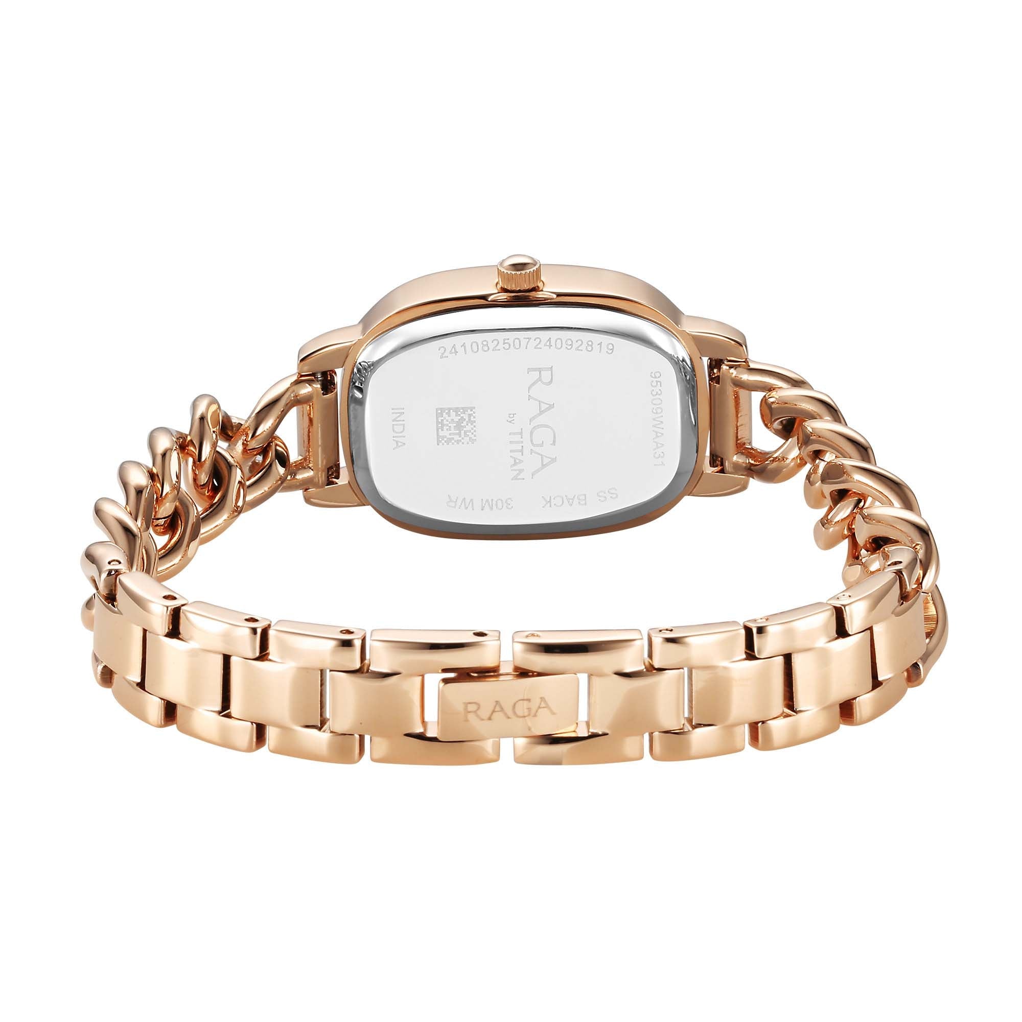Titan Raga Showstopper 2.0 Strap Material Stainless Steel Dial Colour Rose Gold 95309WM01