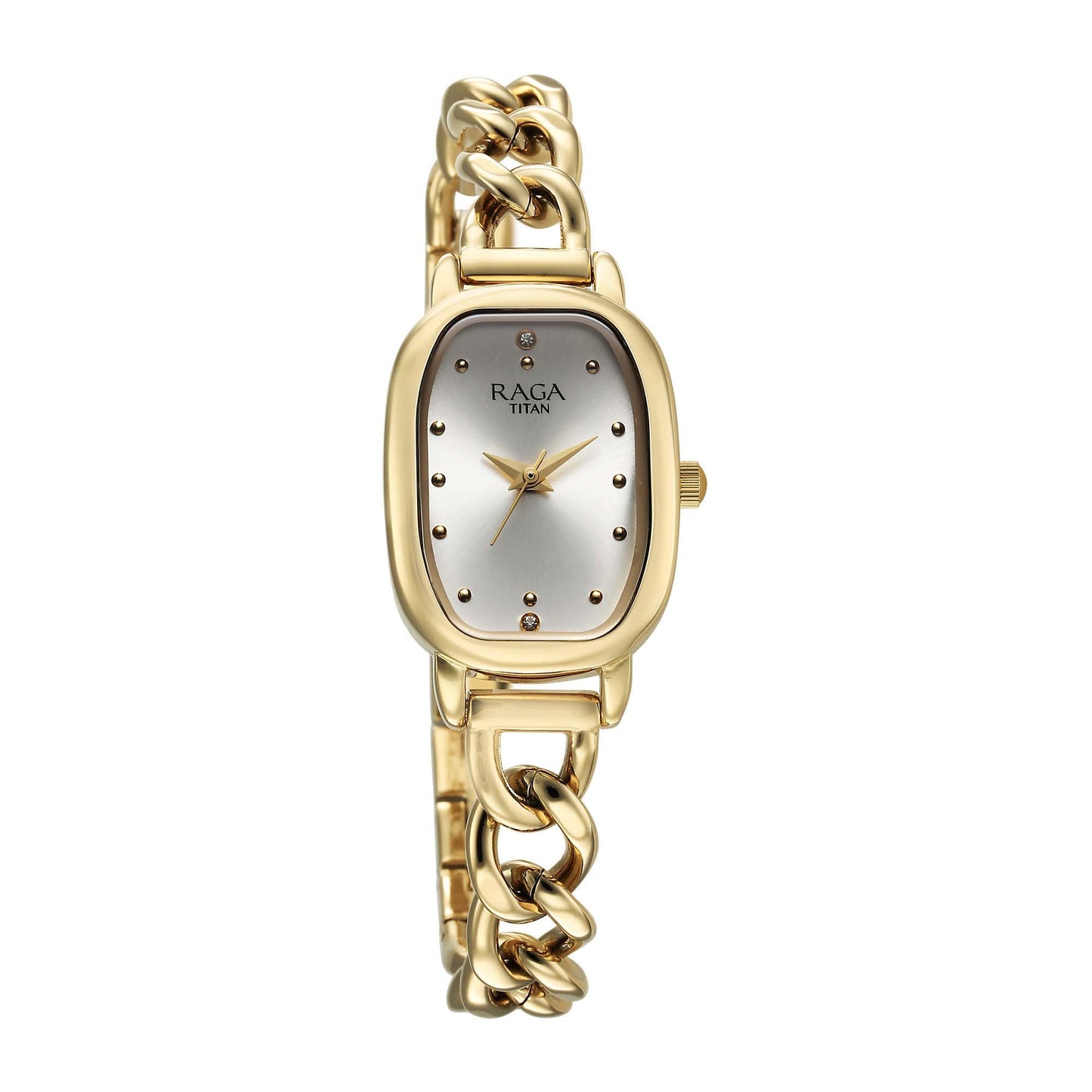 Titan Raga Showstopper 2.0 Strap Material Stainless Steel Dial Colour Gold 95309YM01