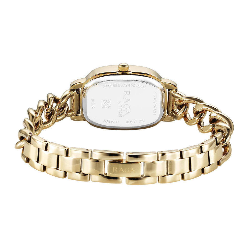 Titan Raga Showstopper 2.0 Strap Material Stainless Steel Dial Colour Gold 95309YM01