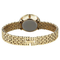 Titan Raga Showstopper Champagne Rectangular Dial Golden Metal Strap Analog Quartz Watch for Women 95350YM01